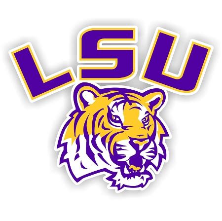 LSU Louisiana State University Tigers  Style C  Die Cut ...
