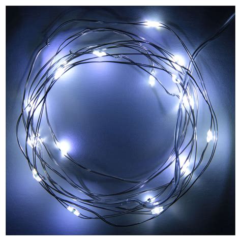Luces de Navidad 20 LED blanco frío cable de cobre sin ...