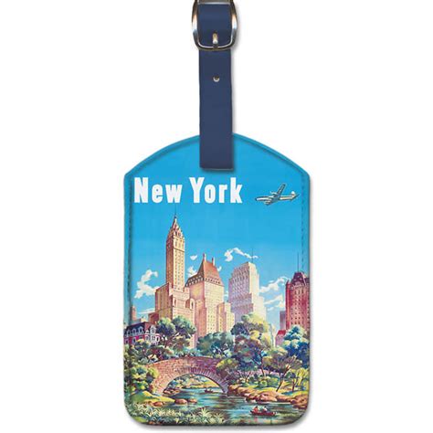 Luggage Tag United Airlines Central Park Manhattan   Planewear