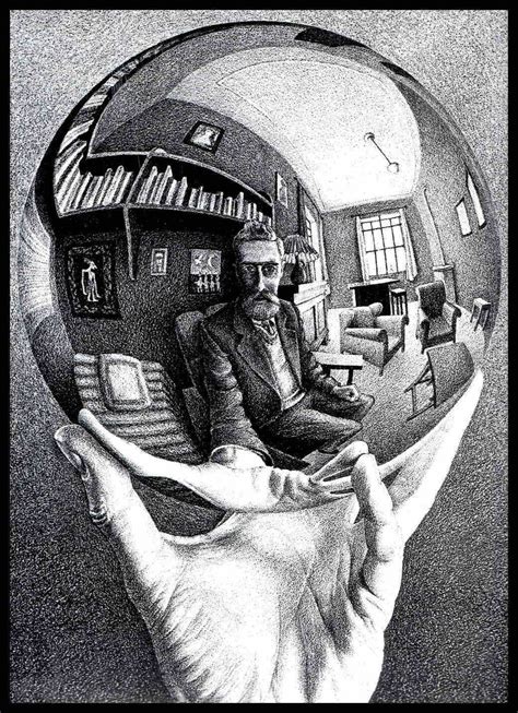 M C Escher Print, Escher Art,  Hand With Reflection ...