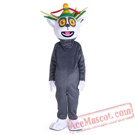Madagascar King Julian Lemur Lemuroid Lemuridae Mascot Costume | Mascot ...