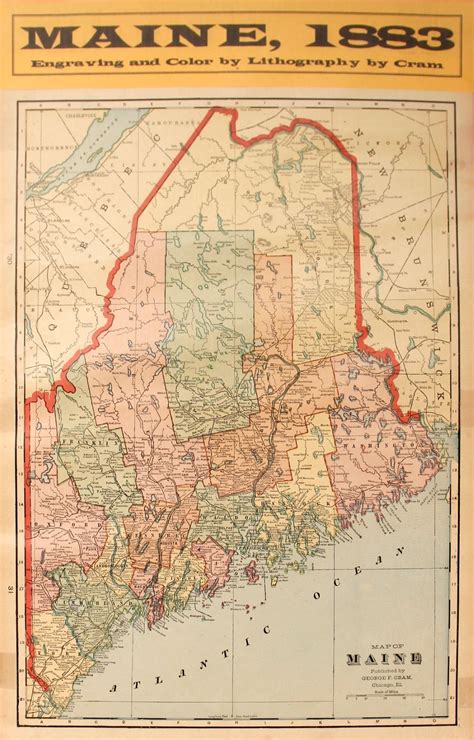 Maine Map #59636   Holabird Western Americana Collections