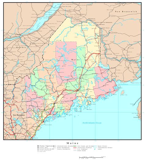 Maine Political Map