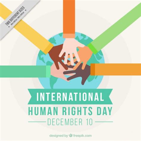 Mains ensemble pour la journée internationale des droits ...