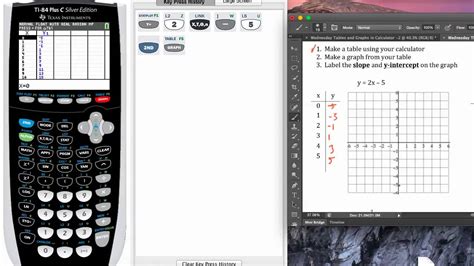Making Tables Using a Graphing Calculator  English    YouTube