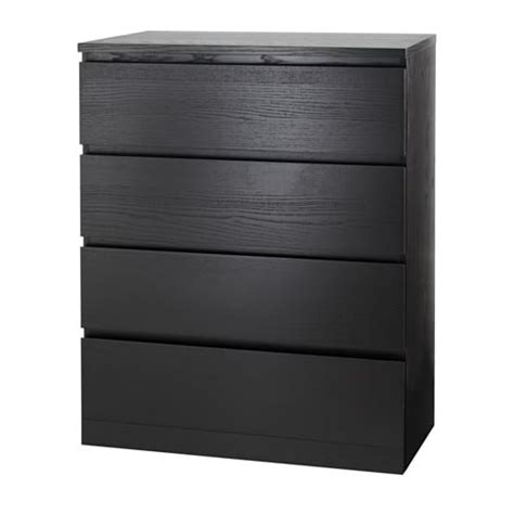 MALM 4 drawer chest   black brown   IKEA