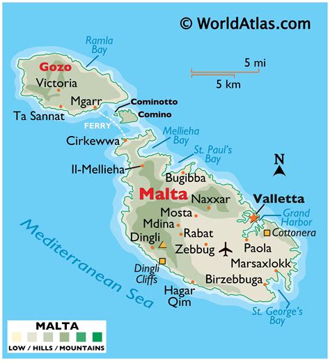 Malta Large Color Map