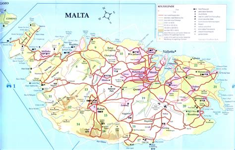 Malta Map, Detailed Street & Road Map | Malta Holidays by ...