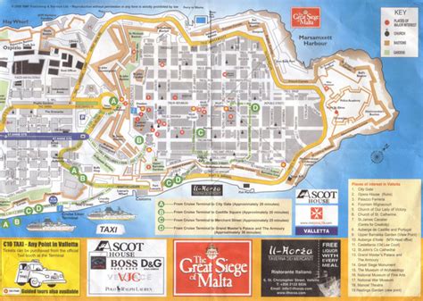Malta Map Tourist