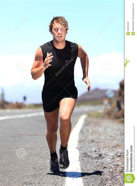 Man Jogging On A Country Road Royalty Free Stock ...
