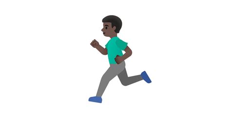 Man Running: Dark Skin Tone Emoji