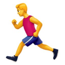 Man Running Emoji  U+1F3C3, U+200D, U+2642, U+FE0F