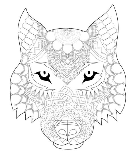 Mandala de Animales para Colorear PDF | Mandalas de lobos ...