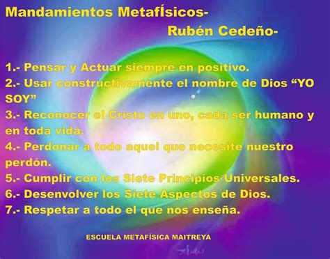 Mandamientos Metafísicos. | Afirmaciones, Decretos metafisicos, Nombres ...