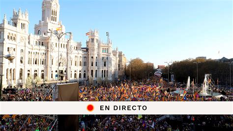 Manifestación independentista Madrid, en directo: Última ...