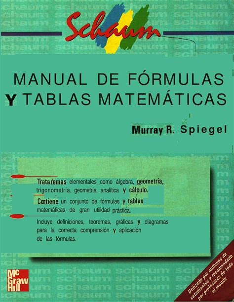 Manual de formulas y tablas matematicas murray spiegel by ...