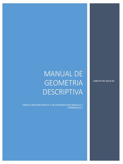 Manual de Geometria Descriptiva | Geometria plana  | Geometría