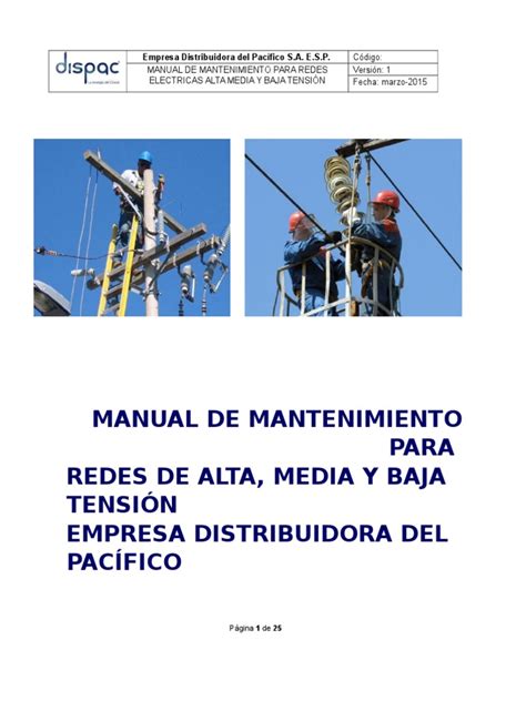 Manual de Mantenimiento Para Redes de Alta Media y Baja ...
