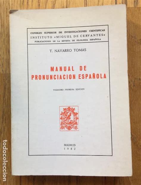 manual de pronunciacion española, navarro tomas   Comprar Libros sin ...