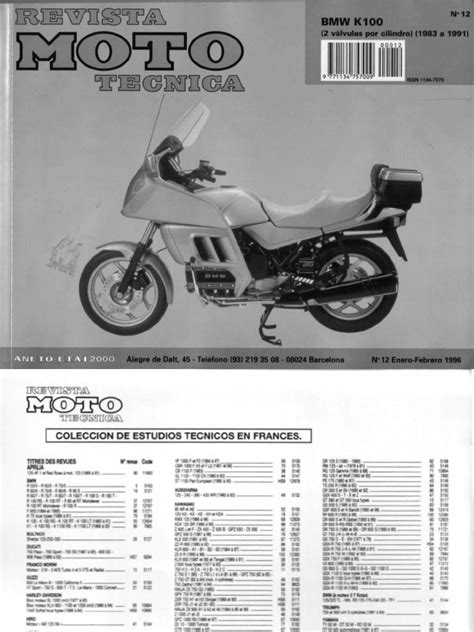 Manual K100 2V RS RT Revista Moto Tecnica Castellano ...