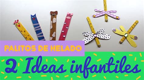 MANUALIDADES con PALITOS de HELADO para NIÑOS Tutoriales con ...