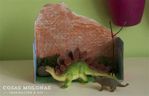 Manualidades para niños:  Diorama  para dinosaurios de juguete ...