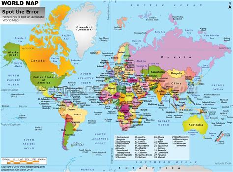 Map Challenge: Can you spot the error in this World Map? # ...
