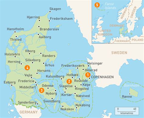 Map of Denmark | Denmark Regions | Rough Guides | Rough Guides