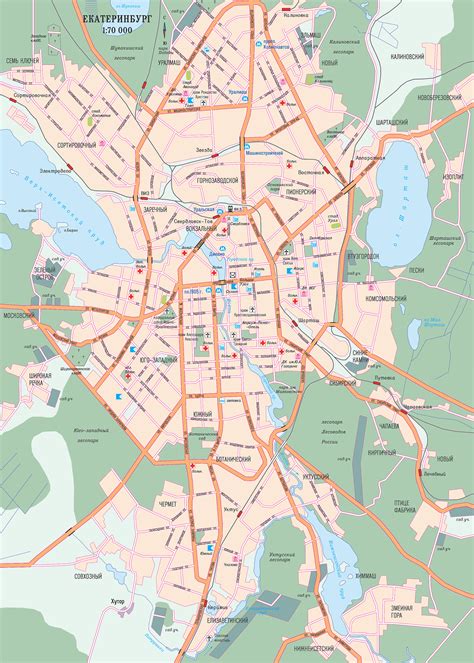 Map of Ekaterinburg. City maps of Russia — Planetolog.com