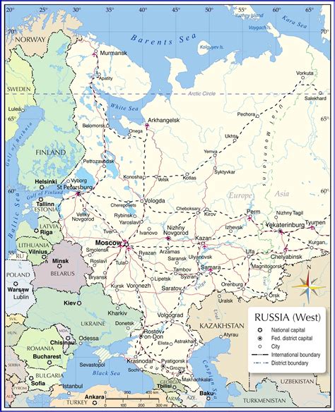 Map of European Russia   Nations Online Project