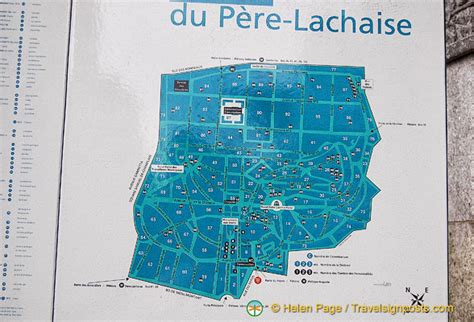 Map of Père Lachaise cemetery