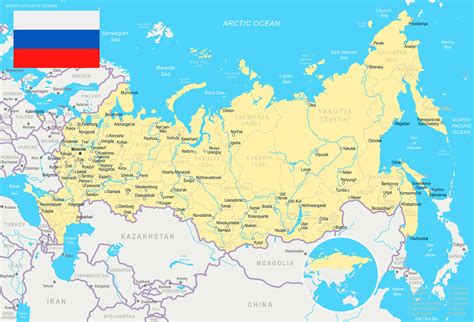 Map of Russia   Guide of the World
