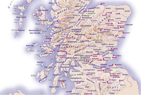 Map Of Scottish Clans | Map Of The World
