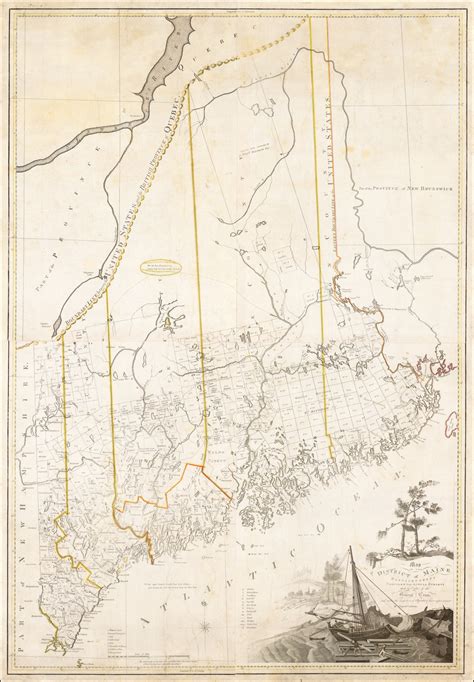 Map of the District of Maine Massachusetts Compiled From ...