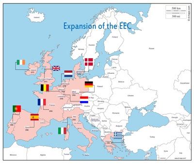 Map of the European Economic Community Countries  1980s ...