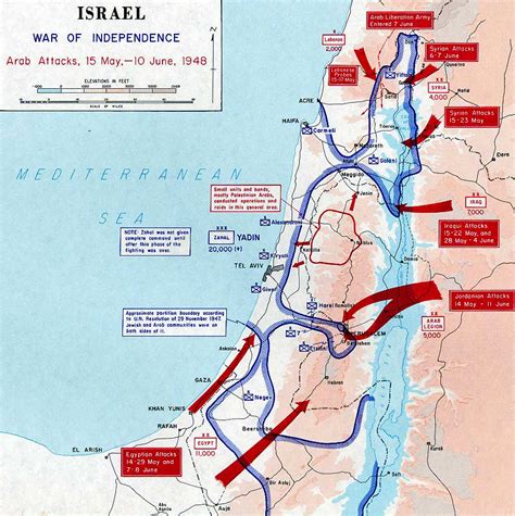 Map of the First Arab Israeli War 1948