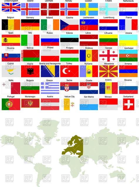 Map of the world with flags and travel information ...