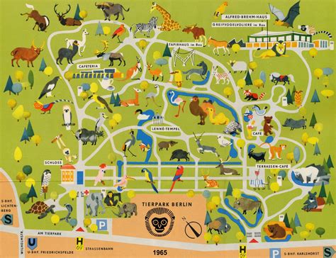 Map of Tierpark Berlin   1965