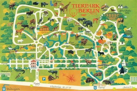 Map of Tierpark Berlin   1987