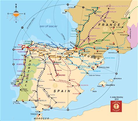 map of trail to camino | El Camino De Santiago Map | worth ...
