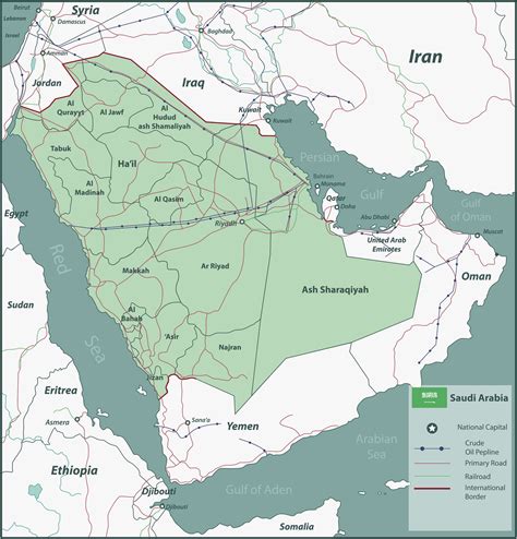 Map Saudi Arabia