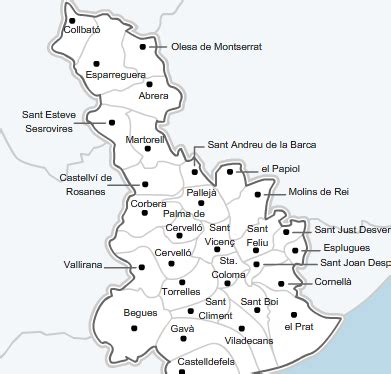 Mapa Baix Llobregat | Mapa