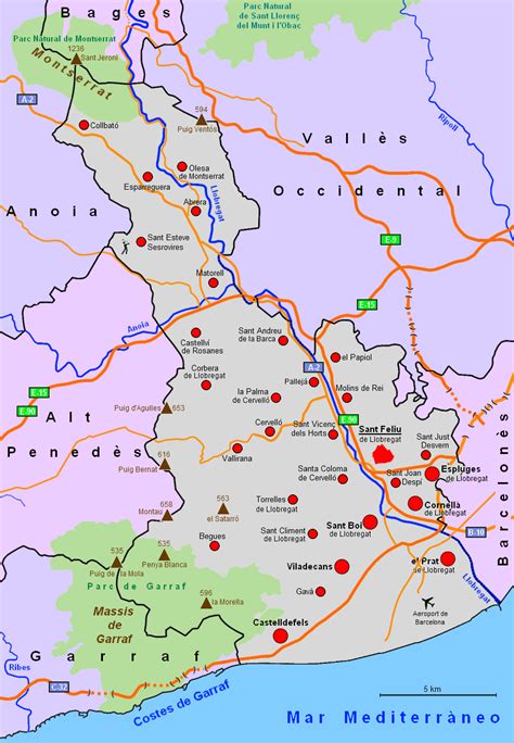 Mapa Baix Llobregat | Mapa