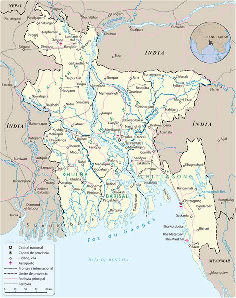 Mapa Bangladesh   Dhaka