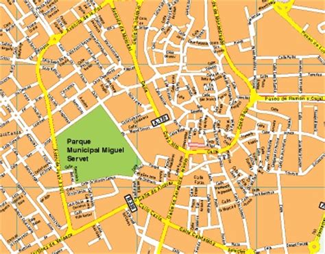 Mapa Callejero De Huesca Capital | Mapa Fisico