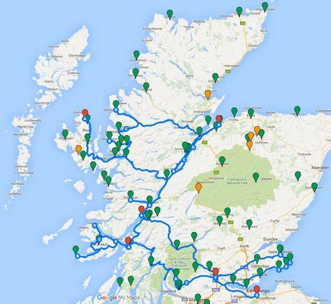 Mapa con todo lo qué hay ver en Escocia: viaje de 15 días  con imágenes ...