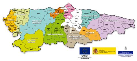 Mapa Concejos Principado Asturias   takvim kalender HD