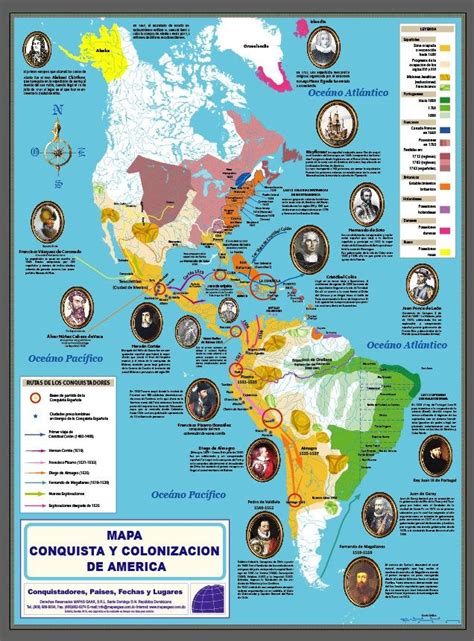 Mapa Conquista y Colonización de América | Enseigner l espagnol ...