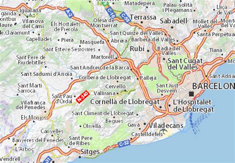 Mapa Corbera de Llobregat   plano Corbera de Llobregat ...