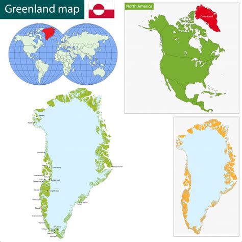 Mapa da gronelândia | Baixar vetores Premium